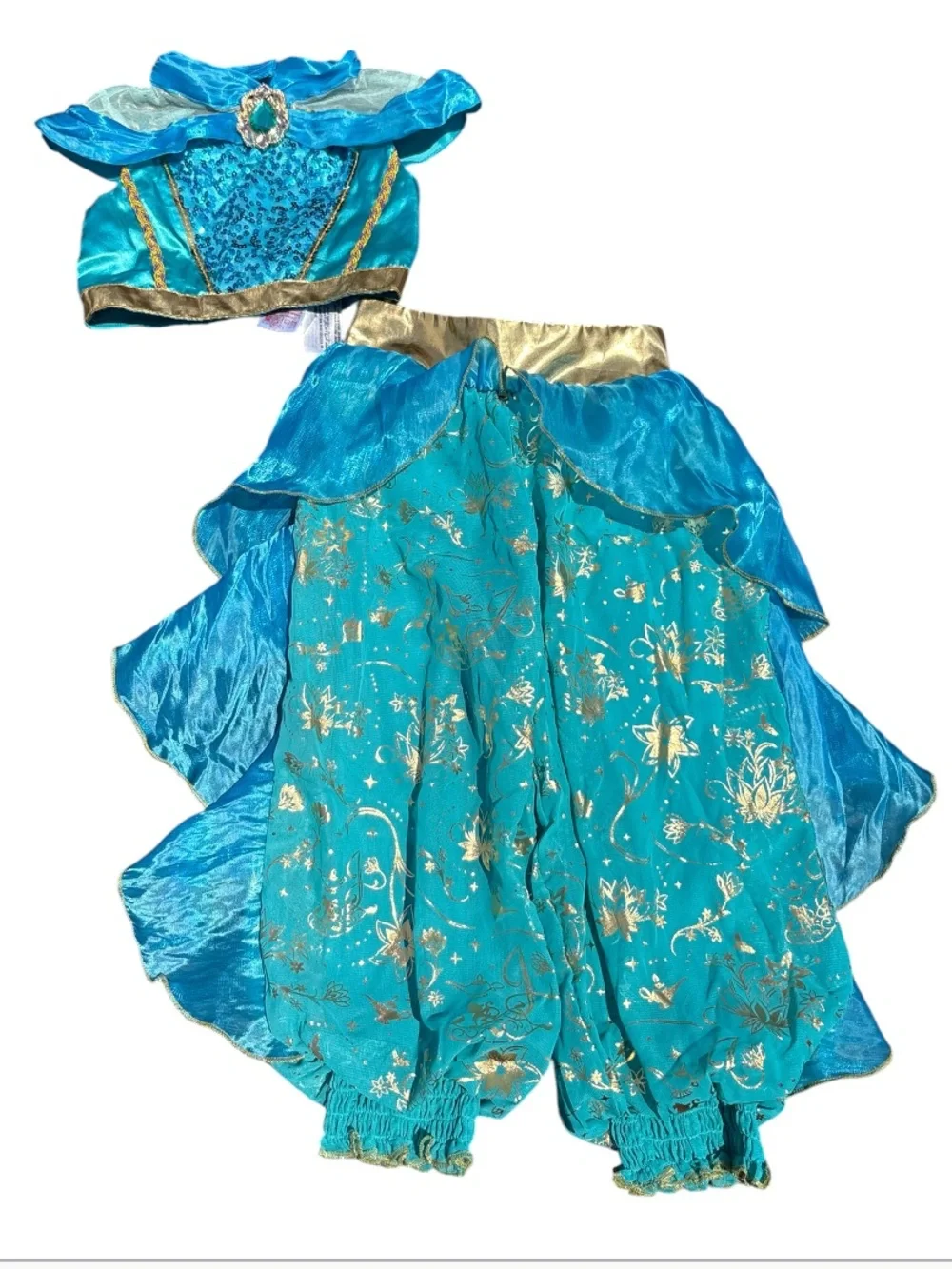 Disney Store Jasmine Costume Sz 3 Genie Blue Aladdin Halloween World Land